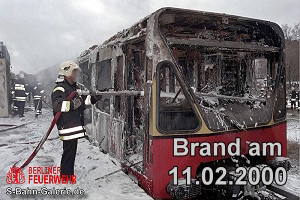 Brand im Bahnhof Yorkstraße am 11.02.2000
