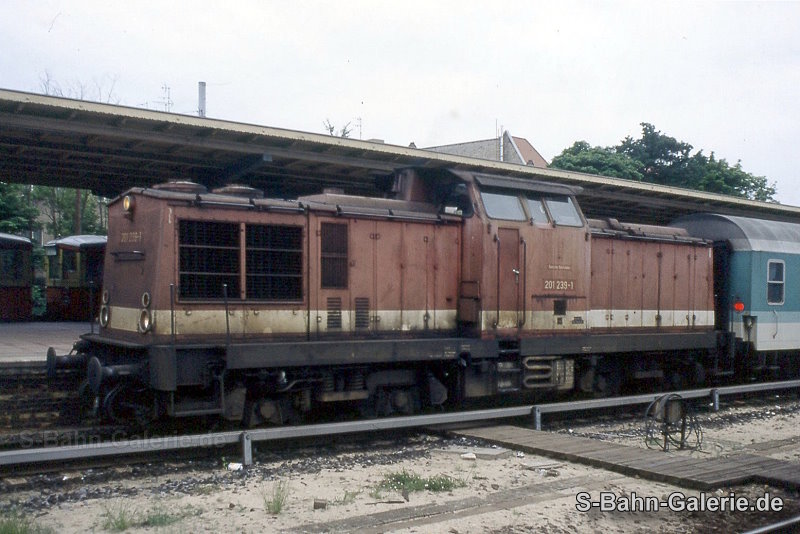 201 239 als Ersatzzug für die Duo-S-Bahn als S19 am 22.06.1994 in Oranienburg am S-Bahnsteig 201 239 als Ersatzzug für die Duo-S-Bahn als S19 am 22.06.1994 in Oranienburg am S-Bahnsteig